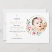 Elegant Baptism Religious event aangepaste foto Ui Kaart (Voorkant)