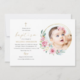 Elegant Baptism Religious event aangepaste foto Ui Kaart