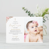 Elegant Baptism Religious event aangepaste foto Ui Kaart (Staand voorkant)