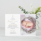 Elegant Baptism Religious event aangepaste foto Ui Kaart (Staand voorkant)