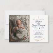 Elegant Baptism Religious event aangepaste foto Ui Kaart (Voorkant)