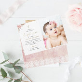 Elegant Baptism Religious event aangepaste foto Ui Kaart