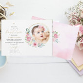 Elegant Baptism Religious event aangepaste foto Ui Kaart