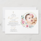 Elegant Baptism Religious event aangepaste foto Ui Kaart (Voorkant)