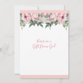 Elegant Baptism Roze Floral Name Kaart (Achterkant)