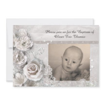 Elegant Baptism Uitnodiging tot foto