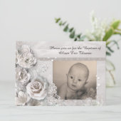 Elegant Baptism Uitnodiging tot foto (Staand voorkant)