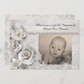 Elegant Baptism Uitnodiging tot foto (Voorkant / Achterkant)
