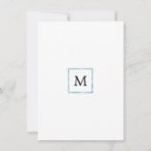 Elegant BAPTISME DOOPSEL Blauw Jongen | FOTO Kaart (Achterkant)