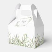 Elegant Baptisme Greenery laat voorbode doos Bedankdoosjes (Achterkant)