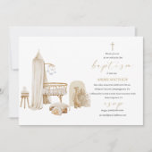 Elegant Baptisme Religieuze seksneutrale boho nurs Kaart (Voorkant)