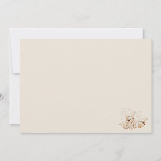 Elegant Baptisme Religieuze seksneutrale boho nurs Kaart (Achterkant)