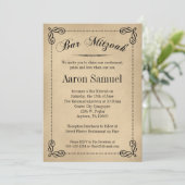 Elegant Bar Mitzvah Invitaties Kaart (Staand voorkant)