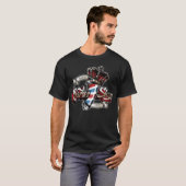 Elegant Barber Pole and Crown Personalize T-shirt (Voorkant volledig)