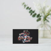 Elegant Barber Pole en Crown 2 Personaliseren Visitekaartje (Staand voorkant)