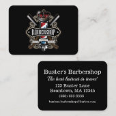 Elegant Barbershop Logo personaliseren Visitekaartje (Voorkant / Achterkant)