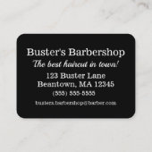Elegant Barbershop Logo personaliseren Visitekaartje (Achterkant)