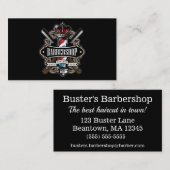 Elegant Barbershop Visitekaartje Personaliseren (Voorkant / Achterkant)