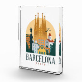 Elegant Barcelona Spanje skyline Fotoblokken (Rechts)