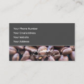 Elegant barista koffiebonen visitekaartje (Achterkant)