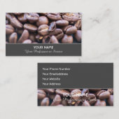 Elegant barista koffiebonen visitekaartje (Voorkant / Achterkant)