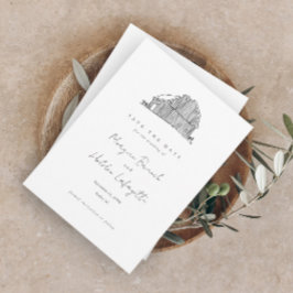 Elegant Barn Black en White Rustic Wedding Save The Date