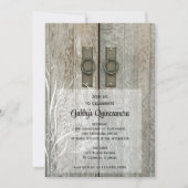 Elegant Barn Doors Quinceañera Partij Kaart (Voorkant)