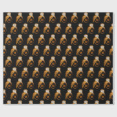 Elegant Barn Owl Monogram Cadeaupapier (Vlak)