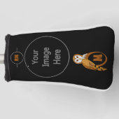 Elegant Barn Owl Monogram Golfheadcover (Voorkant)