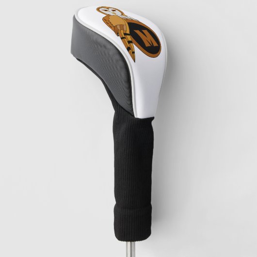 Elegant Barn Owl Monogram Golfheadcover (Schuin)