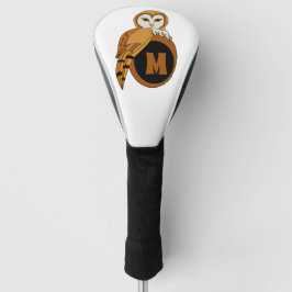 Elegant Barn Owl Monogram Golfheadcover