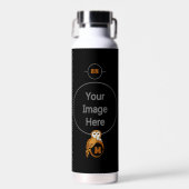 Elegant Barn Owl Monogram Waterfles (Voorkant)