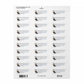 Elegant Barn Owl Return Address Label (Full Sheet)