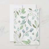 Elegant Barn | RSVP Waterverf bruiloft Aankondiging (Achterkant)