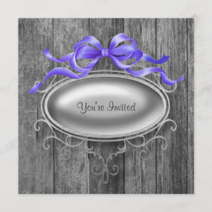 Elegant Barn Wood Party Invitation Sjabloon Kaart