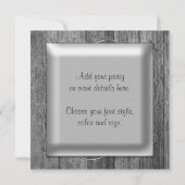 Elegant Barn Wood Party Invitation Sjabloon Kaart (Achterkant)