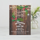 Elegant Barn Wood String Lights Kerstmis Kaart (Staand voorkant)