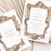 Elegant Barok Bruiloft Lijst Uitnodiging