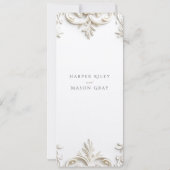 Elegant Barok Bruiloft Menu Kaart (Achterkant)