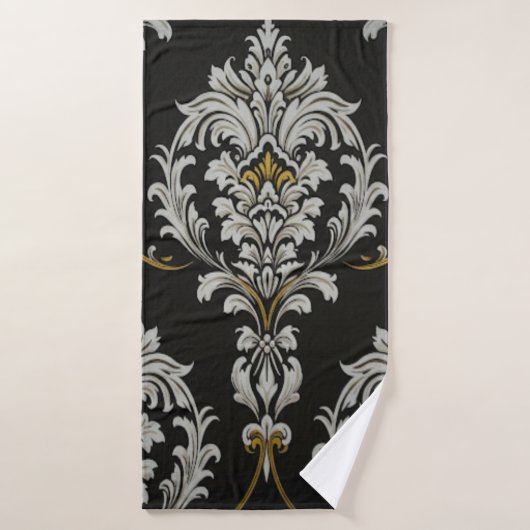 Elegant barok damast badhanddoek (Badhanddoek)