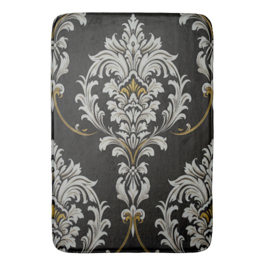 Elegant barok damast badmat (Voorkant Verticaal)