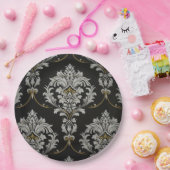 Elegant barok damast papieren bordje (Feest)