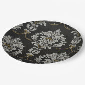 Elegant barok damast papieren bordje (Gekanteld)