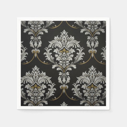 Elegant barok damast servet (Voorkant)