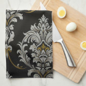 Elegant barok damast theedoek (Quarter Fold)