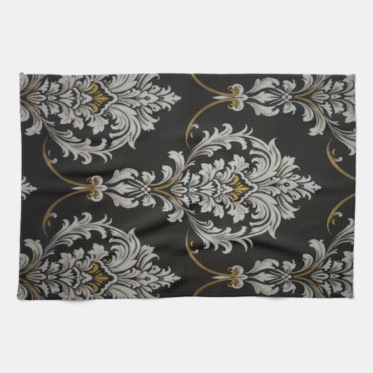 Elegant barok damast theedoek (Horizontaal)