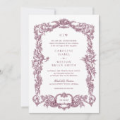 Elegant barok Frans Bourgondisch Lijst Kaart (Voorkant)