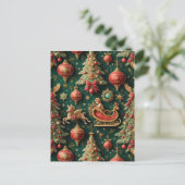 Elegant barok kerst Briefkaart (Staand voorkant)