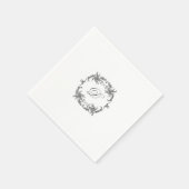 Elegant barok Lijst met uw Monogram Initiaal Servet (Hoek)