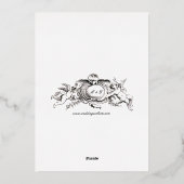 Elegant Barok Rococo 1746 Lijst Border Bruiloft Folie Uitnodiging (Achterkant)